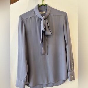 Aritzia Babaton Lilac Tie Neck Blouse